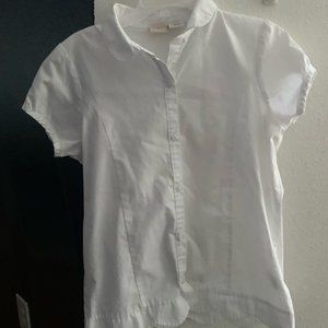 kids white button down shirt